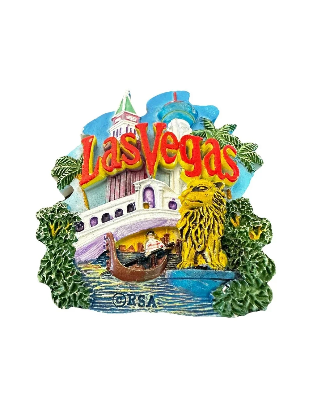 Las Vegas 3D Souvenir Fridge Magnet VGC